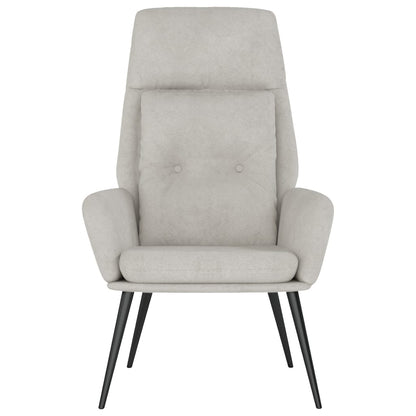 vidaXL Fauteuil relax Gris clair Aspect daim