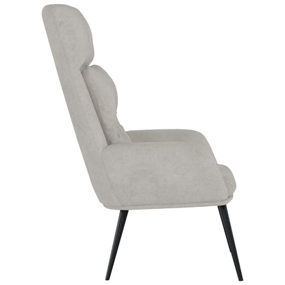 vidaXL Fauteuil relax Gris clair Aspect daim