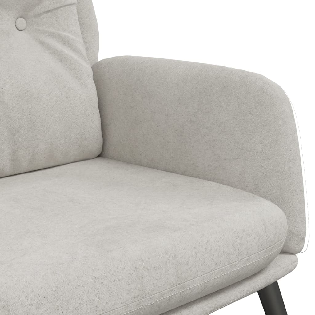 vidaXL Fauteuil relax Gris clair Aspect daim