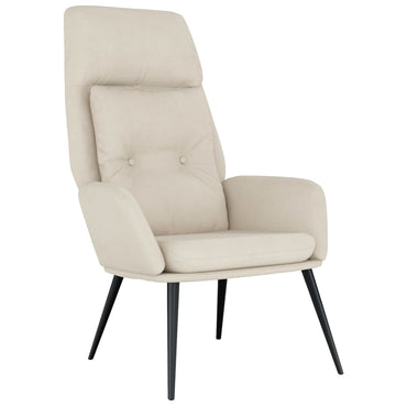 vidaXL Relaxsessel Creme Wildleder-Optik