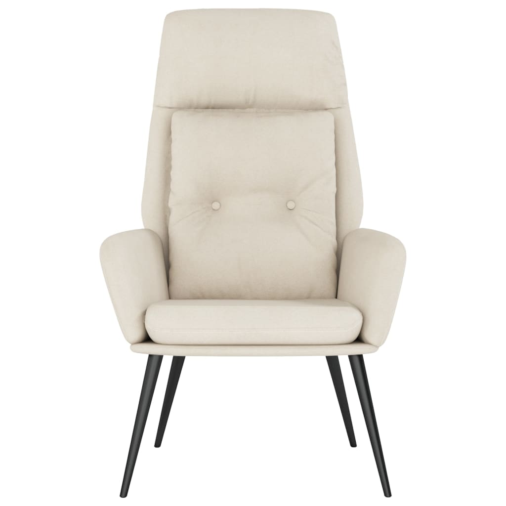 vidaXL Relaxsessel Creme Wildleder-Optik