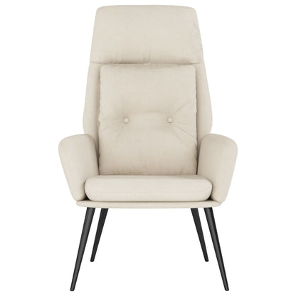 vidaXL Relaxsessel Creme Wildleder-Optik