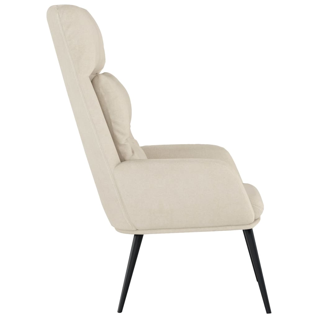 vidaXL Relaxsessel Creme Wildleder-Optik