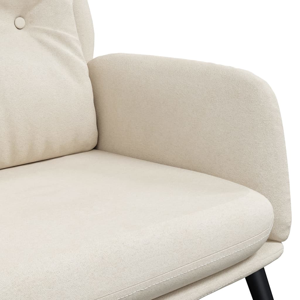 vidaXL Relaxsessel Creme Wildleder-Optik