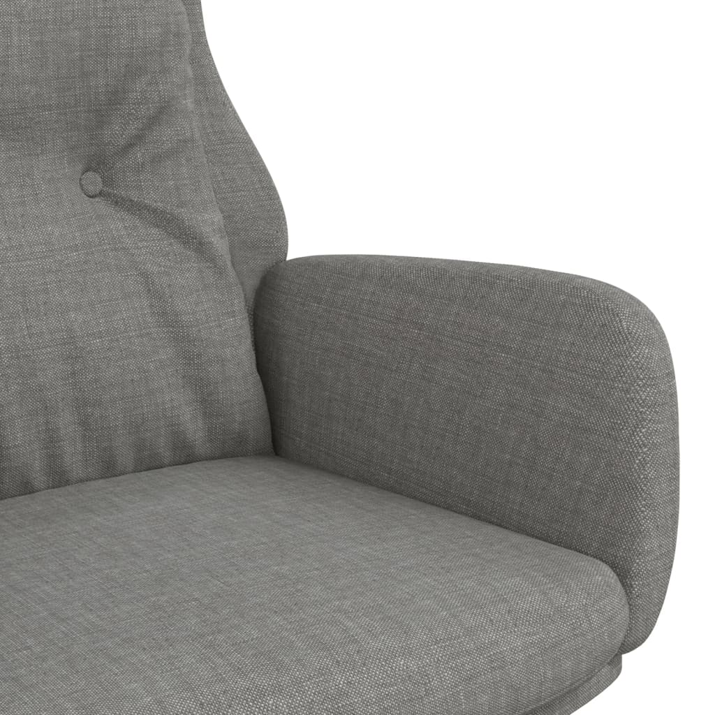 vidaXL Fauteuil relax Gris clair Tissu
