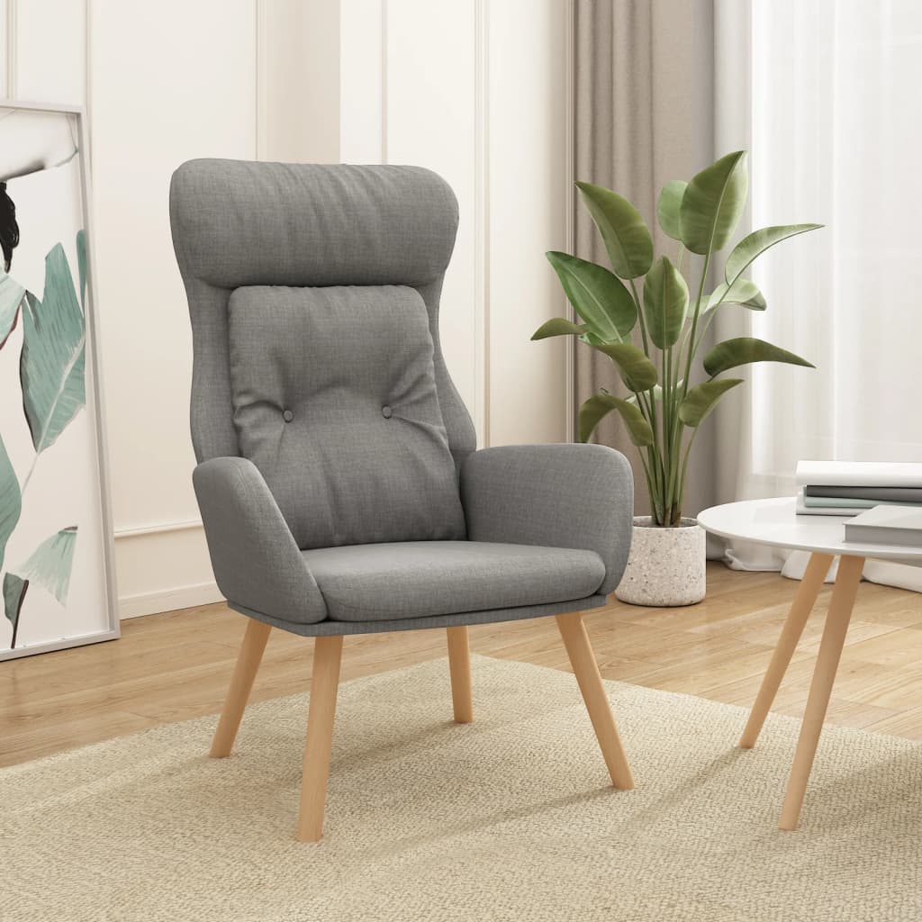 vidaXL Fauteuil relax Gris clair Tissu