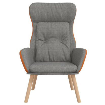 vidaXL Fauteuil relax Gris clair Tissu et PVC