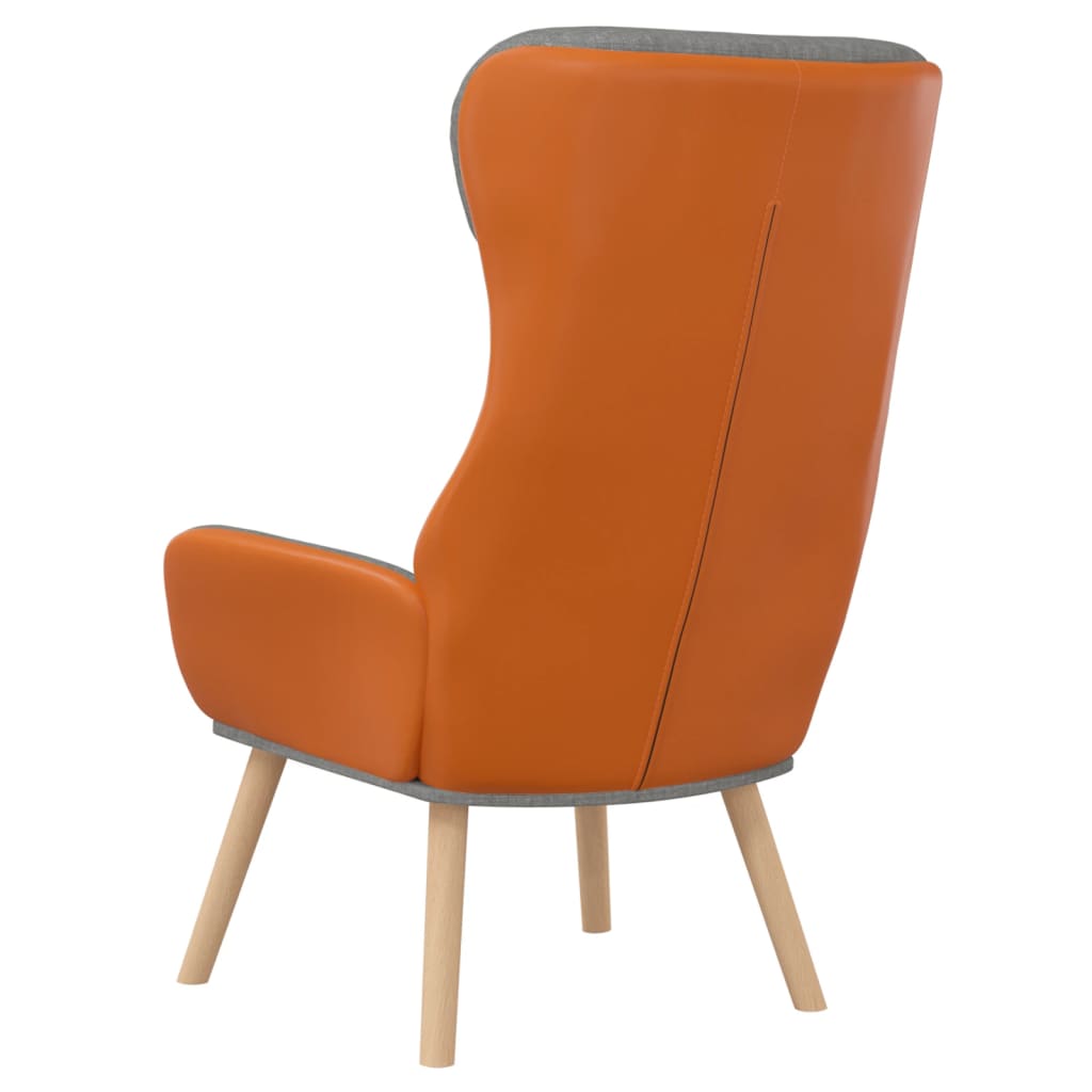 vidaXL Fauteuil relax Gris clair Tissu et PVC
