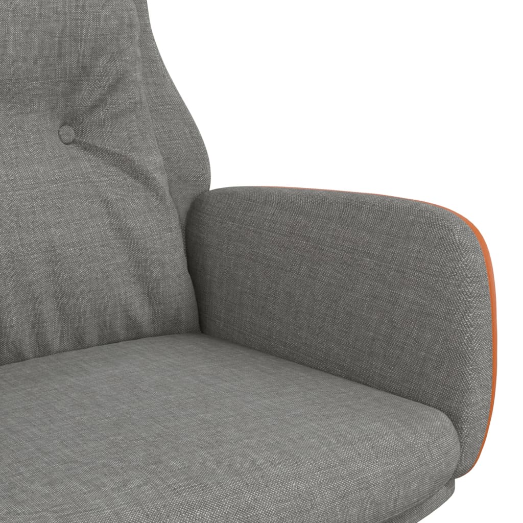 vidaXL Fauteuil relax Gris clair Tissu et PVC