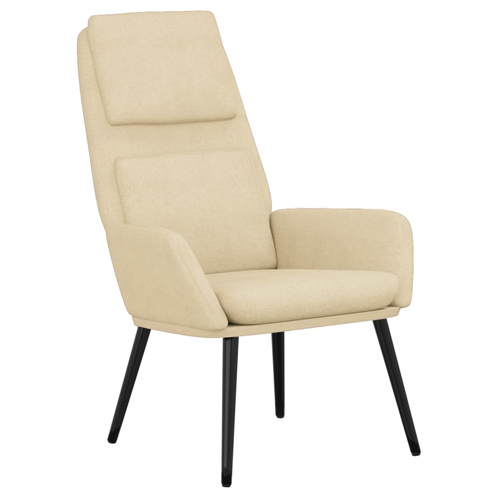 vidaXL Relaxsessel Creme Stoff