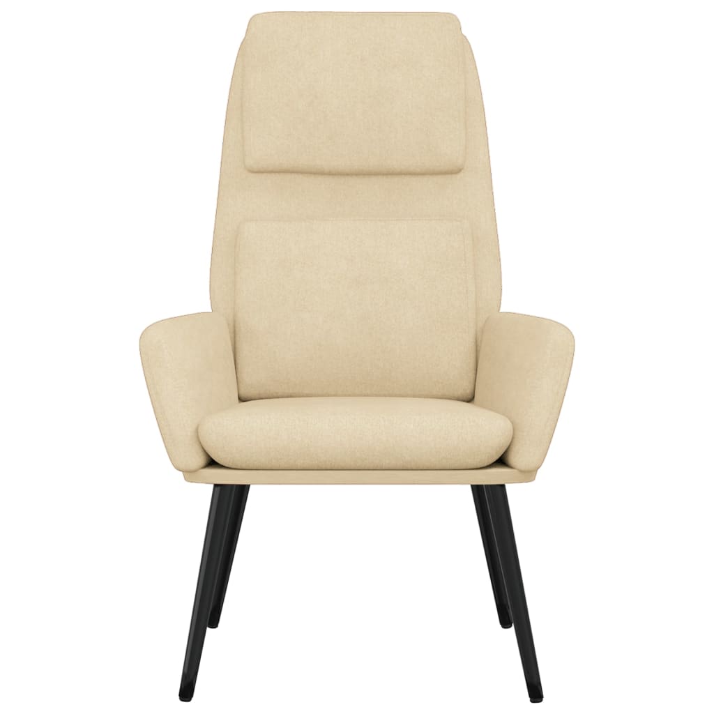 vidaXL Relaxsessel Creme Stoff