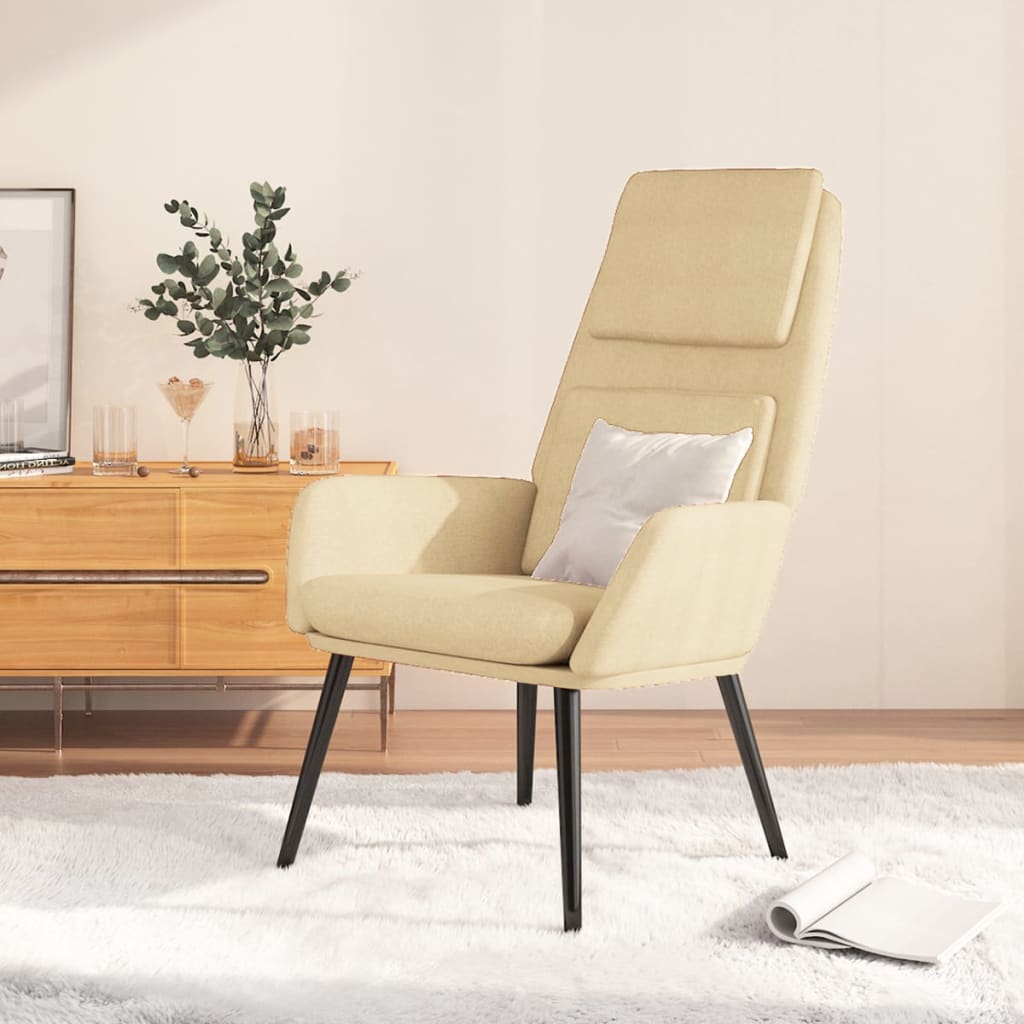 vidaXL Relaxsessel Creme Stoff