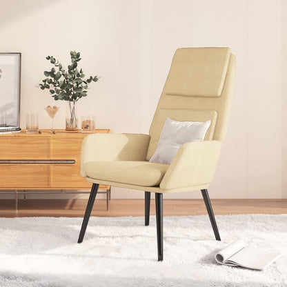 vidaXL Relaxsessel Creme Stoff