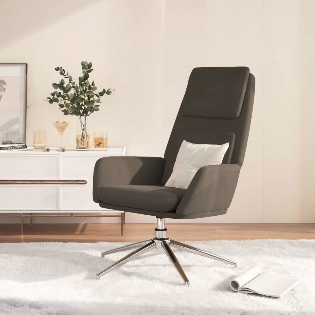 vidaXL Relaxsessel Dunkelgrau Wildleder-Optik