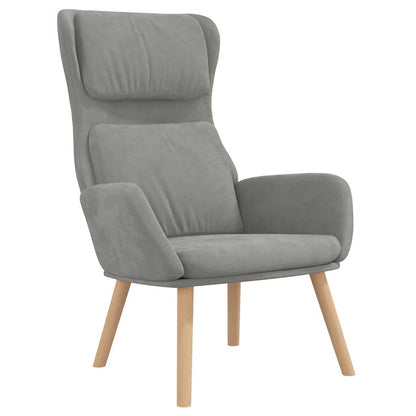 vidaXL Fauteuil de relaxation gris clair velours