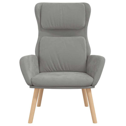 vidaXL Fauteuil de relaxation gris clair velours