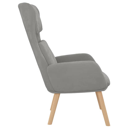 vidaXL Fauteuil de relaxation gris clair velours
