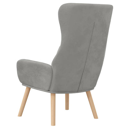 vidaXL Fauteuil de relaxation gris clair velours