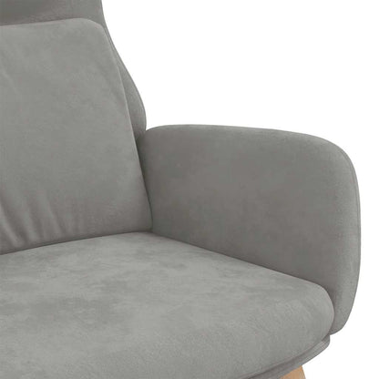 vidaXL Fauteuil de relaxation gris clair velours
