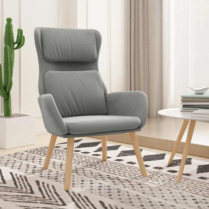 vidaXL Fauteuil de relaxation gris clair velours