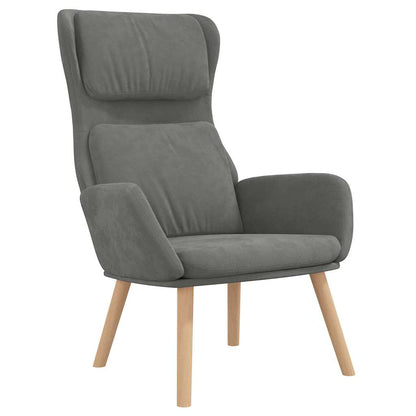 vidaXL Relaxsessel Dunkelgrau Samt