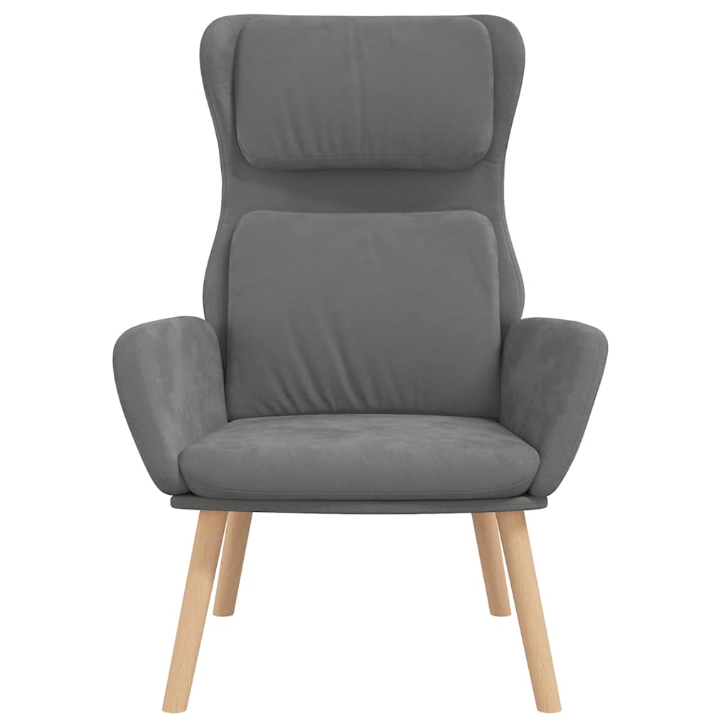 vidaXL Relaxsessel Dunkelgrau Samt