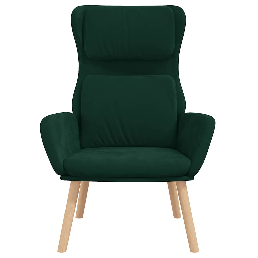 vidaXL Relaxsessel Dunkelgrün Samt