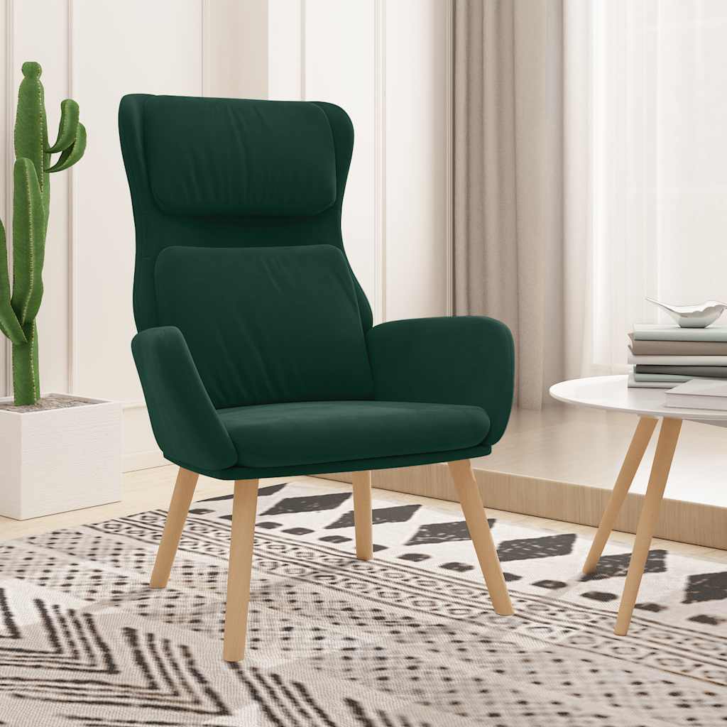 vidaXL Relaxsessel Dunkelgrün Samt