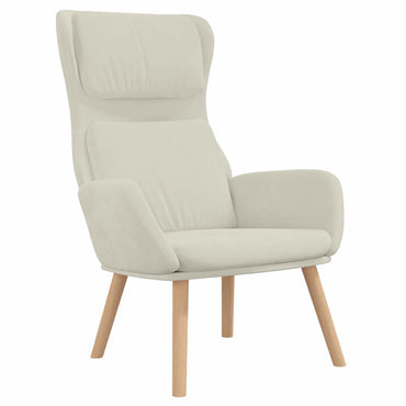 vidaXL Relaxsessel Cremeweiß Samt