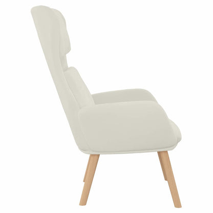 vidaXL Relaxsessel Cremeweiß Samt