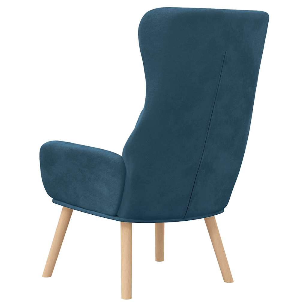 vidaXL Relaxsessel Blau Samt