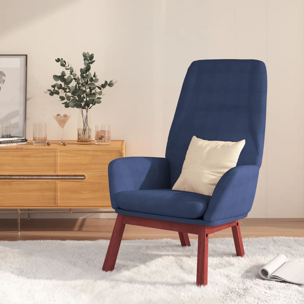 vidaXL Relaxsessel Blau Stoff
