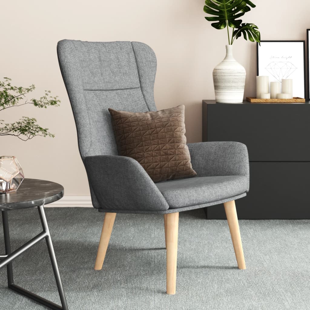 vidaXL Relaxsessel Hellgrau Stoff