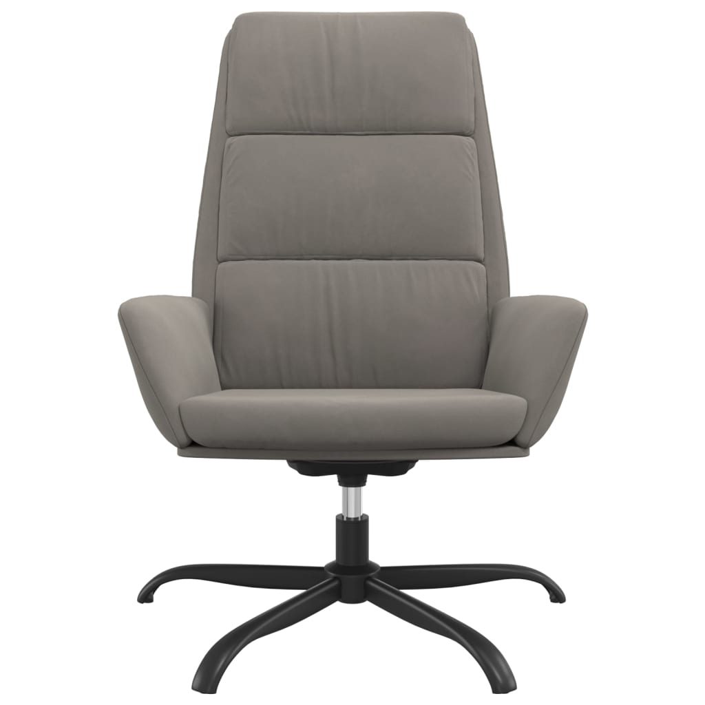 vidaXL Relaxsessel Hellgrau Samt