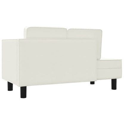 vidaXL Chaiselongue mit Kissen und Nackenrolle Creme Kunstleder