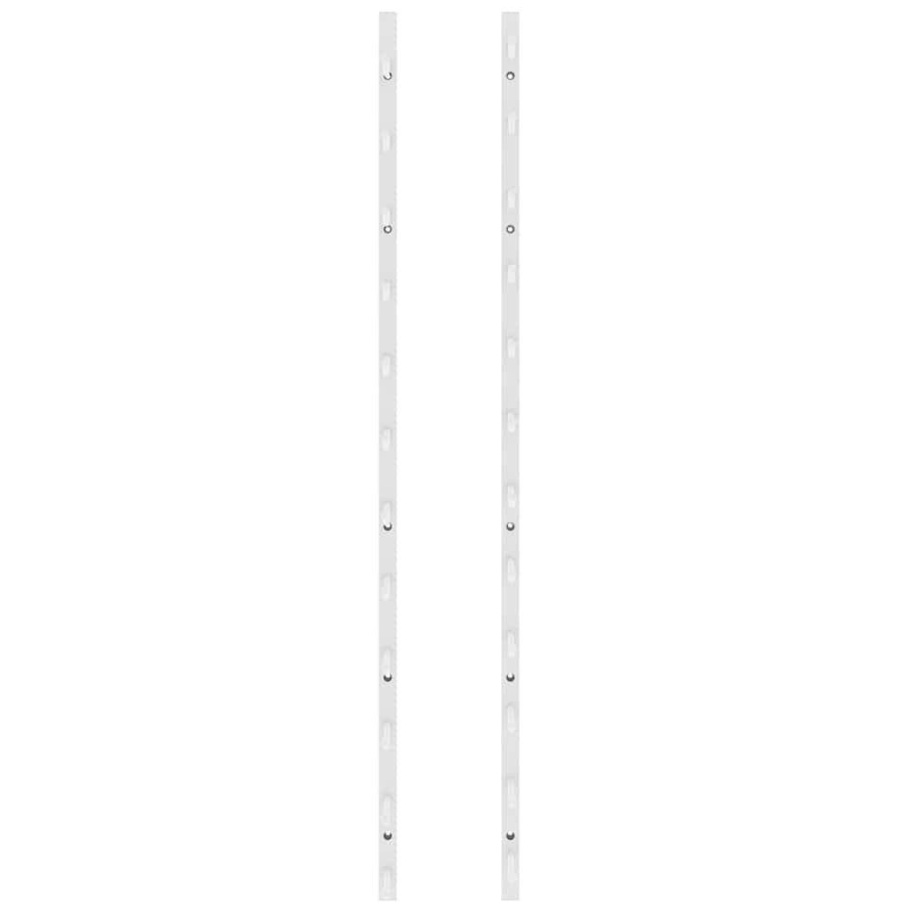 Wand-Weinregal für 12 Flaschen 2 Stk. Weiß Eisen