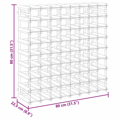 Weinregal für 72 Flaschen Braun Massivholz Kiefer
