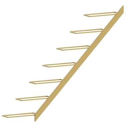 Wand-Weinregale für 7 Flaschen 2 Stk. Golden Metall