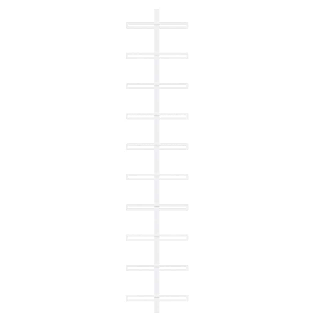 Wand-Weinregale für 10 Flaschen 2 Stk. Weiß Metall