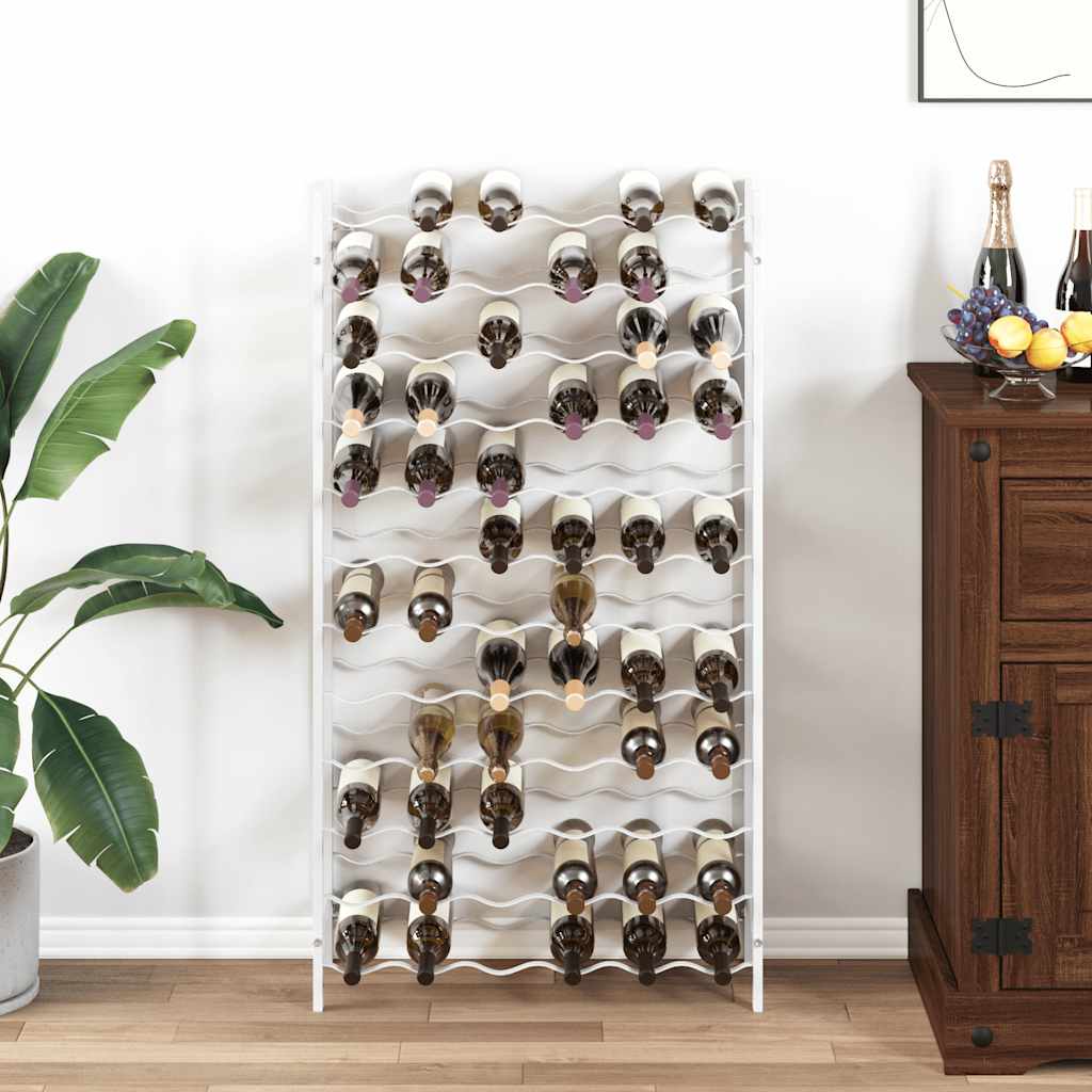 Weinregal für 72 Flaschen Weiß Metall