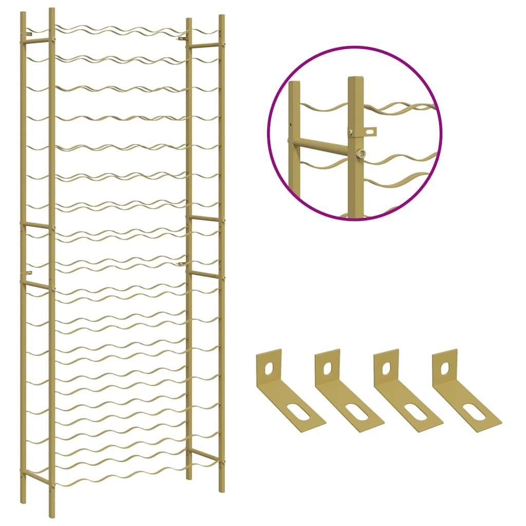 Weinregal für 96 Flaschen Golden Metall