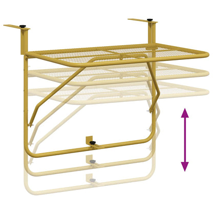 vidaXL Balkontisch Golden 60x40 cm Stahl
