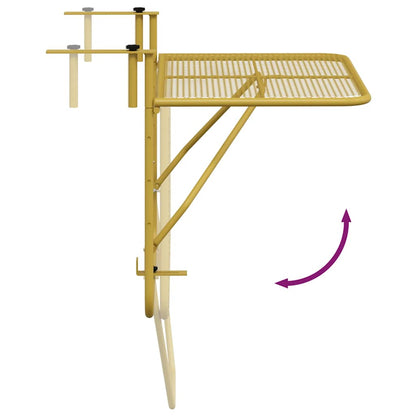 vidaXL Balkontisch Golden 60x40 cm Stahl