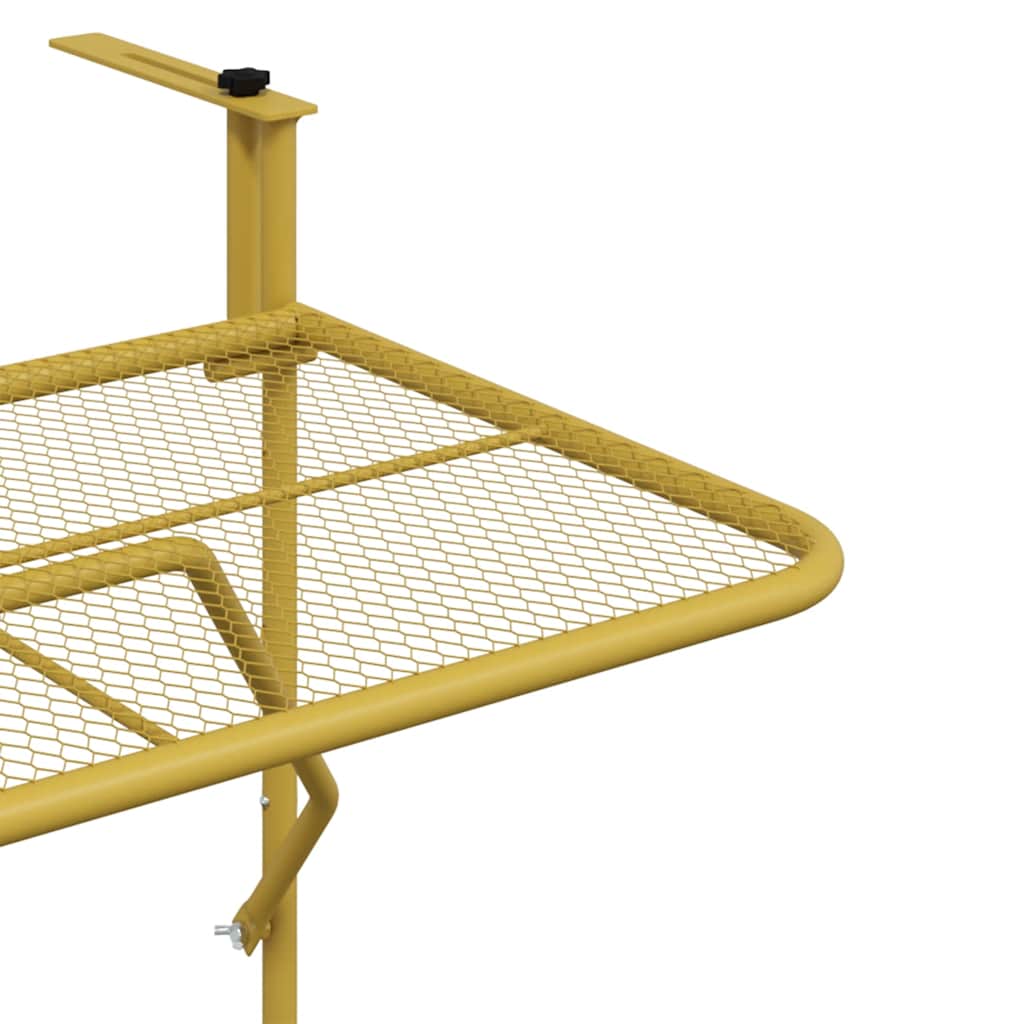vidaXL Balkontisch Golden 60x40 cm Stahl