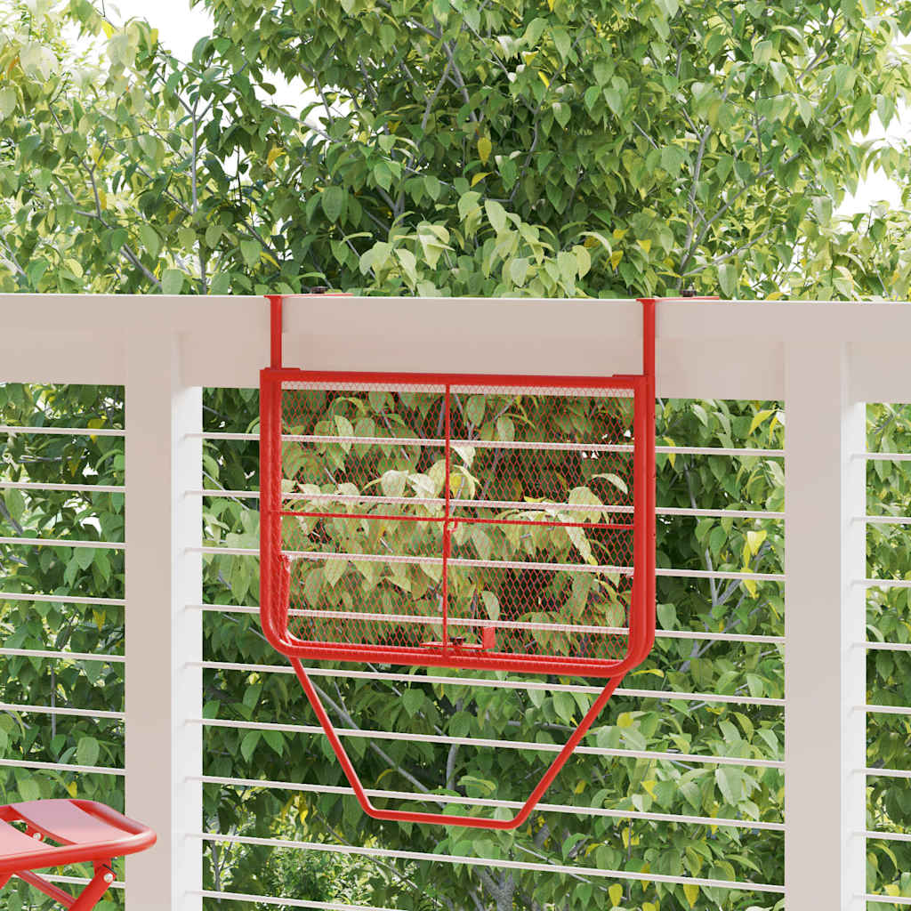 vidaXL Balkontisch Rot 60x40 cm Stahl