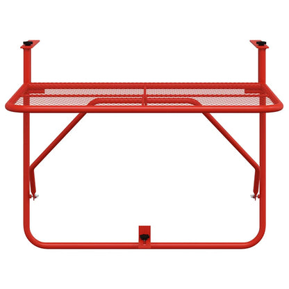 vidaXL Balkontisch Rot 60x40 cm Stahl