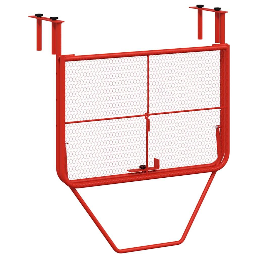 vidaXL Balkontisch Rot 60x40 cm Stahl