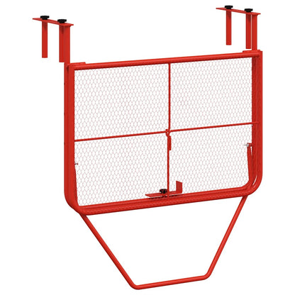 vidaXL Balkontisch Rot 60x40 cm Stahl