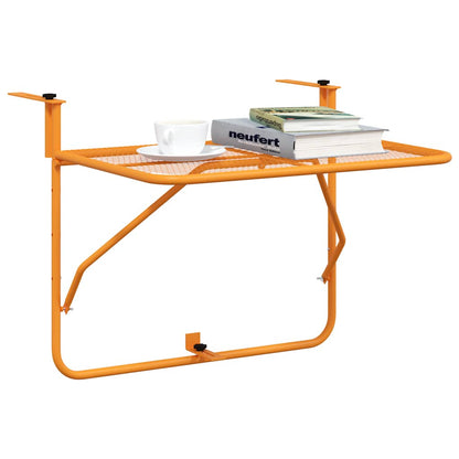 vidaXL Balkontisch Gelb 60x40 cm Stahl