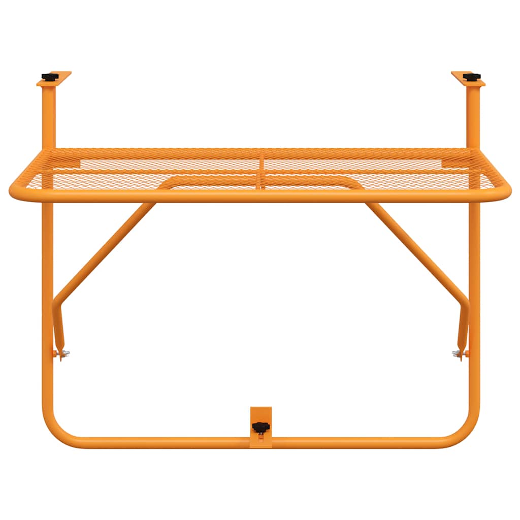 vidaXL Balkontisch Gelb 60x40 cm Stahl